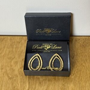 NIB Park Lane Hammered Gold Plated Pierced Earrings